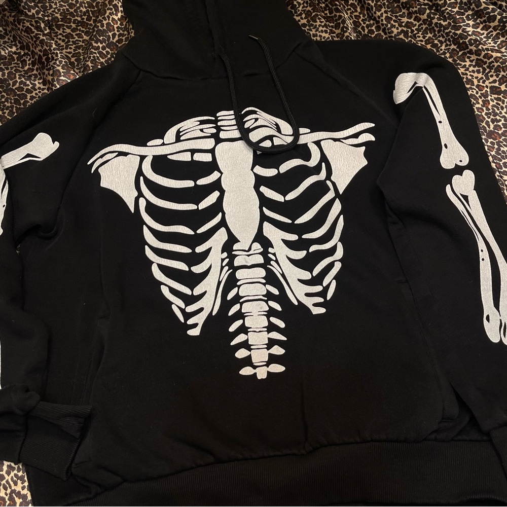 Denim and Flower Rick Singh Skeleton Graphic Hoodie